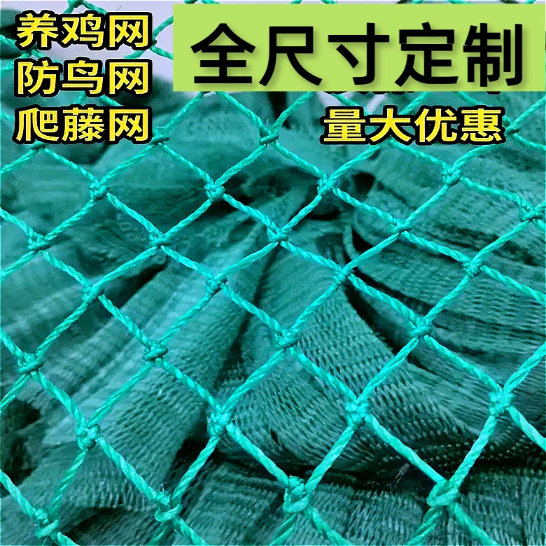 【亏本冲量】养鸡网果园防鸟网家禽山鸡网菜园网养殖网围栏网全顶网