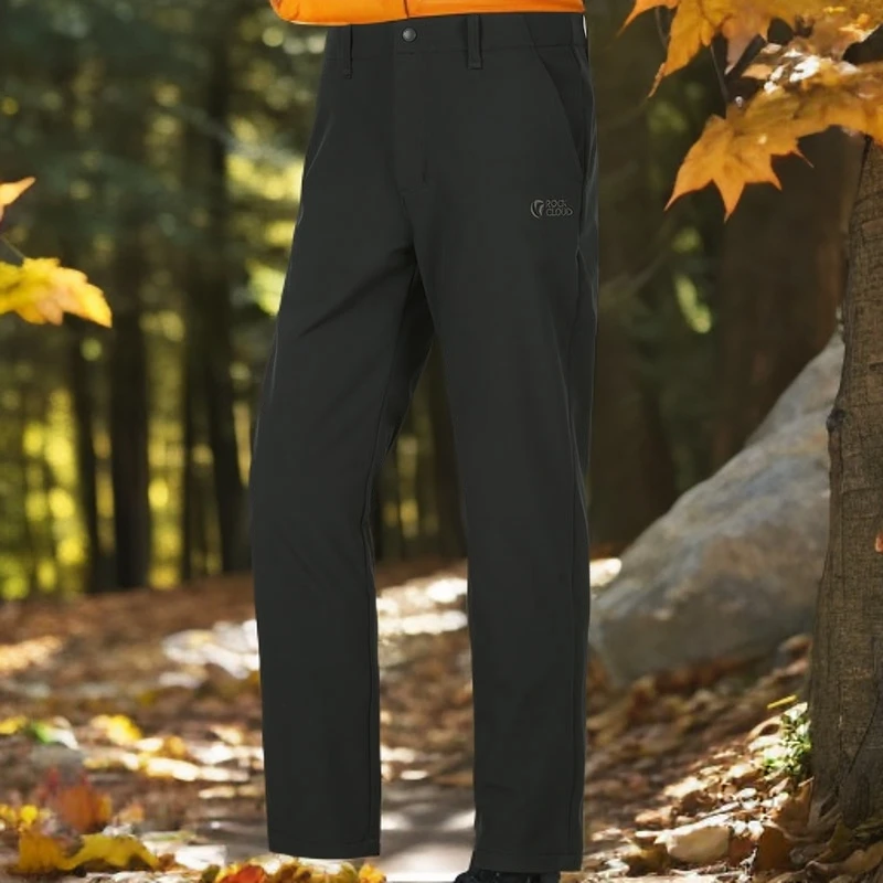 岩云户外M1软壳裤秋冬新款防泼水裤加厚保暖防风男加绒长裤040