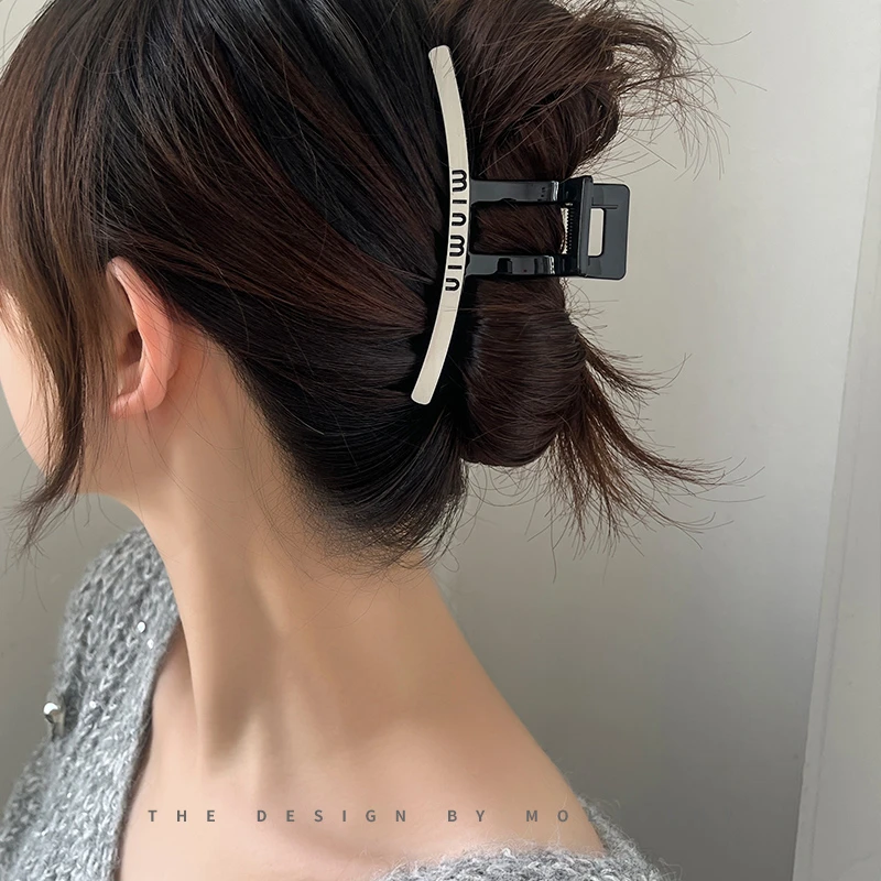 大号抓夹女高级感夹子头饰女2024年新款鲨鱼夹发卡后脑勺发夹发饰