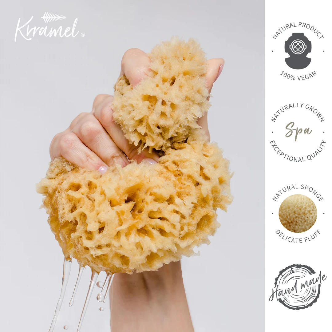 KRRAMEL柔软海底沐浴海绵婴幼儿泡澡家用新生儿亲肤搓背高档超柔