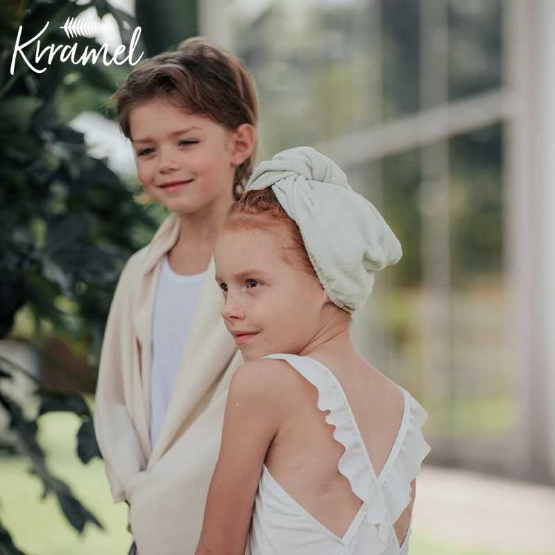 KRRAMEL儿童家用抑菌柔软干发帽加厚洗澡巾成人吸水速干