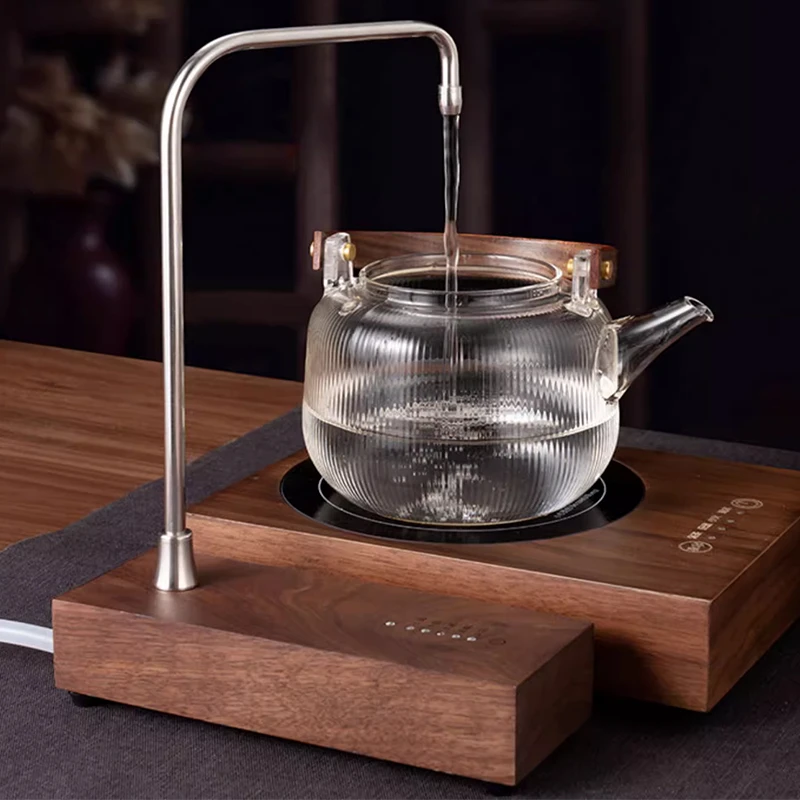 【微哲明优选】上水器北美黑胡桃木充电抽水器家用桌面无线多档功能