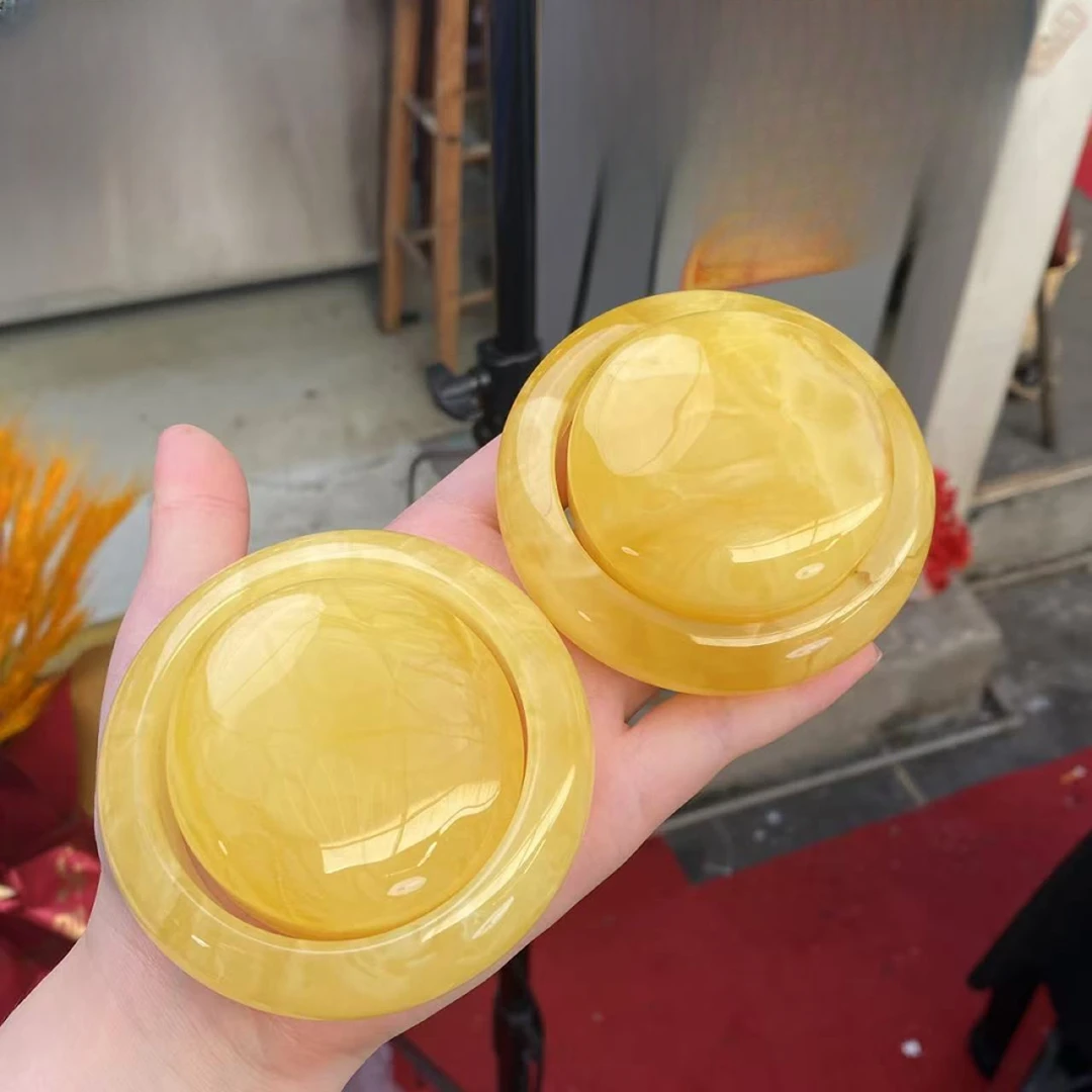【小宝珠宝】2 8  S2430-蜜蜡套装（手镯+镯心）-多样性发一套-13x9mm