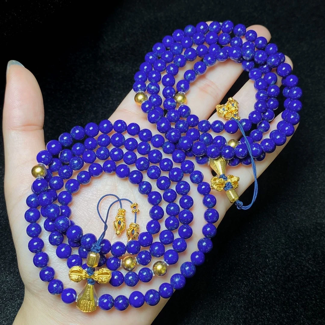 【小宝珠宝】26  T4271-青金石DIY项链-多样性发一件-6mm