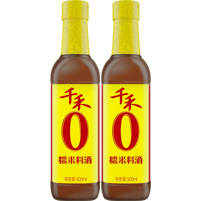 千禾零添加糯米料酒500ml糯米酿造增鲜提味烹饪炒菜调料调味去腥