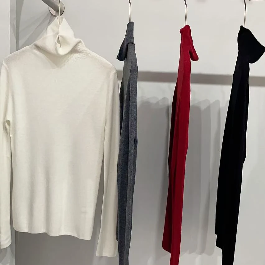 2024年简约百搭高领羊毛打底羊毛衫