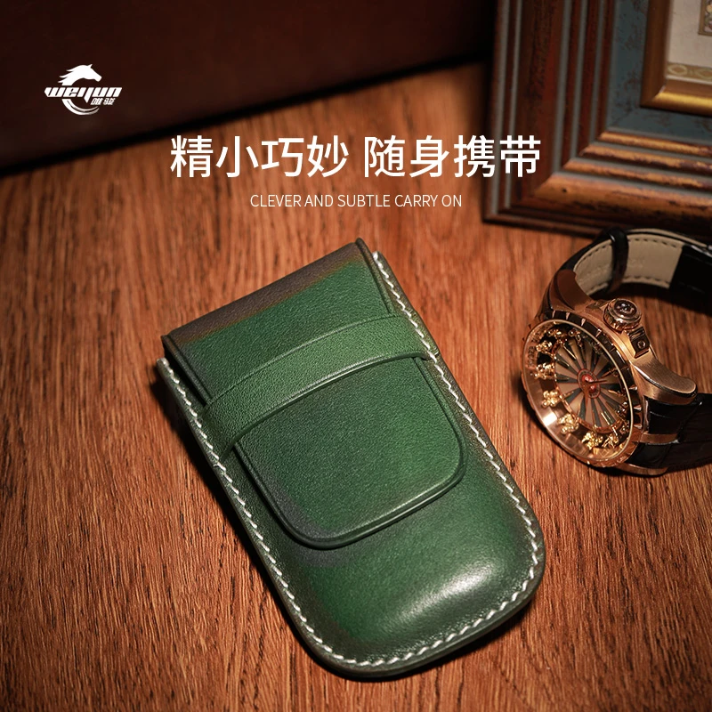 真皮旅行手表包高档手表收纳盒单个男女便携式手表包保护腕表袋