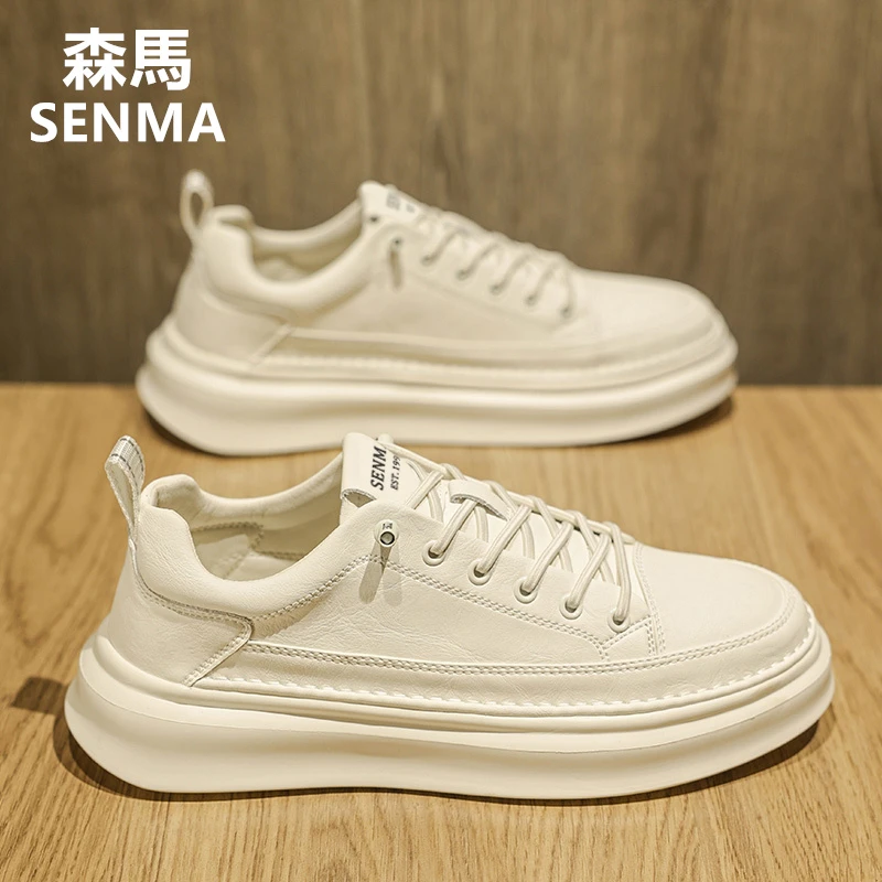 SENMA/森马男鞋秋冬新款一脚蹬男士休闲小白鞋百搭防滑休闲平板鞋
