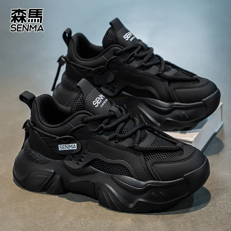 SENMA/森马男鞋厚底老爹鞋男款百搭潮流时尚休闲鞋男士跑步运动鞋