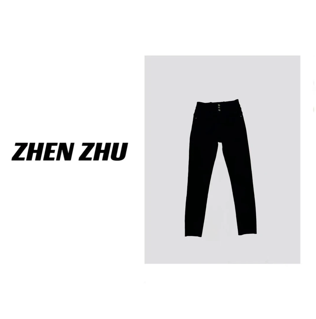 K19 加绒小脚裤~高腰休闲百搭保暖小脚牛仔裤 DK1910