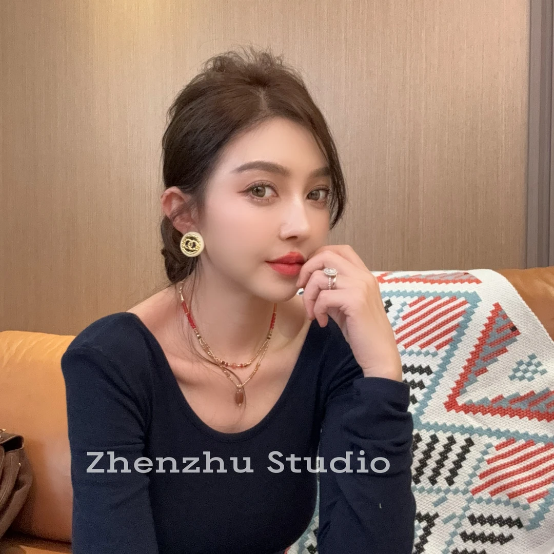 I24 两面穿打底~辣妹长袖露锁骨 DI2403