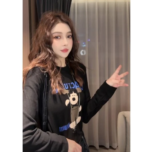 J17 卡通牛牛T恤~时尚休闲百搭长袖T恤 DJ1710