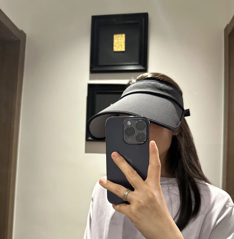 2025夏季新款轻巧可折叠男女防晒遮阳帽大帽檐空顶太阳帽