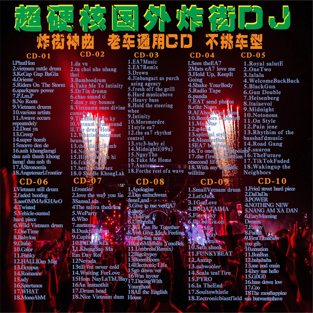 汽车载cd碟片抖音热门炸街重低音劲爆dj流行夜店嗨曲蹦迪音乐光盘