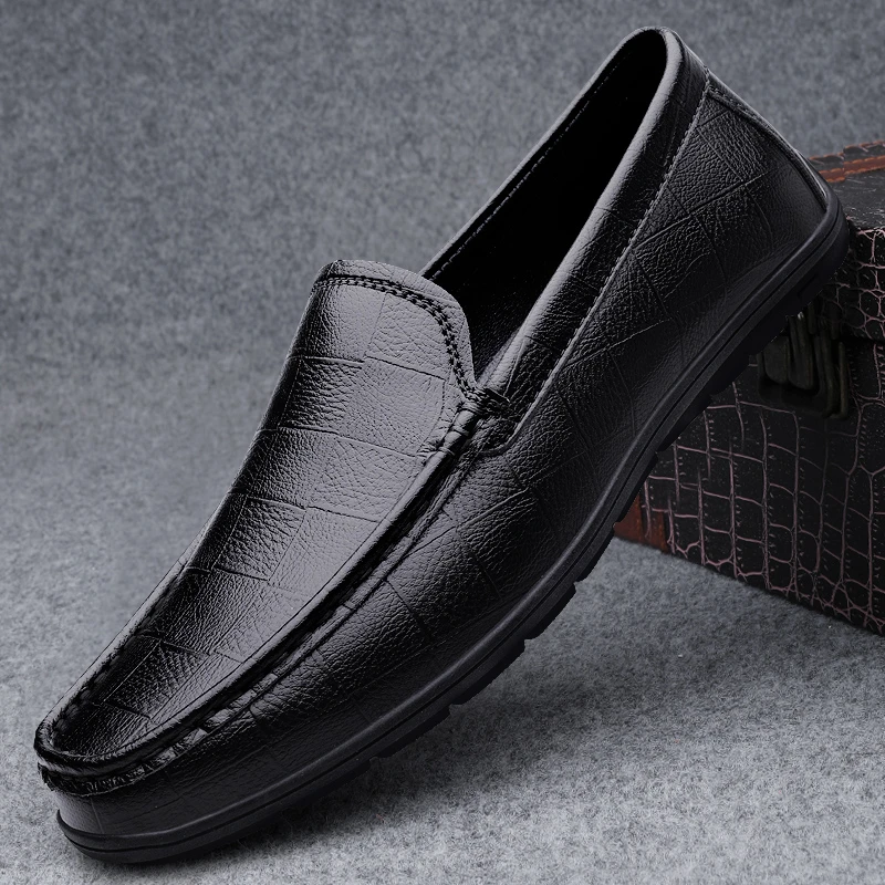 男士38-46码时尚百搭软面真皮牛皮软底男鞋