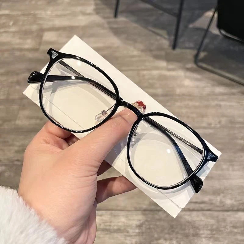 网红超轻ins风防蓝光近视眼镜框女素颜眼睛可爱椰透灰百搭
