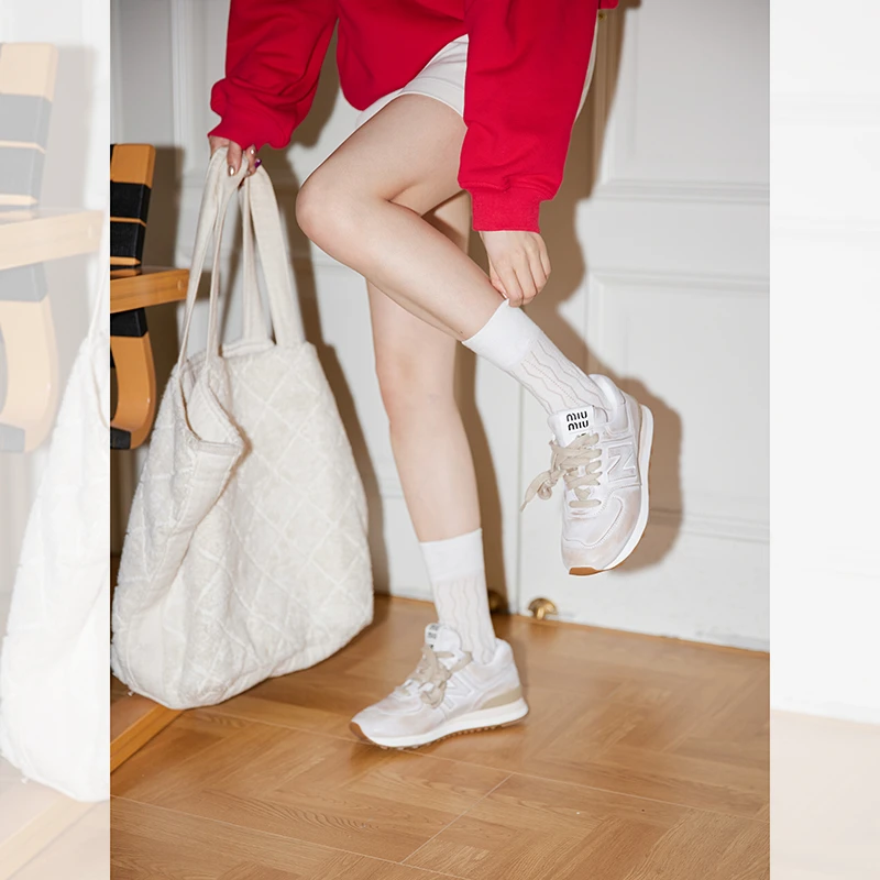 【提花中筒袜】高芨纯色小腿袜堆堆袜 菁致佰搭 MJ231023