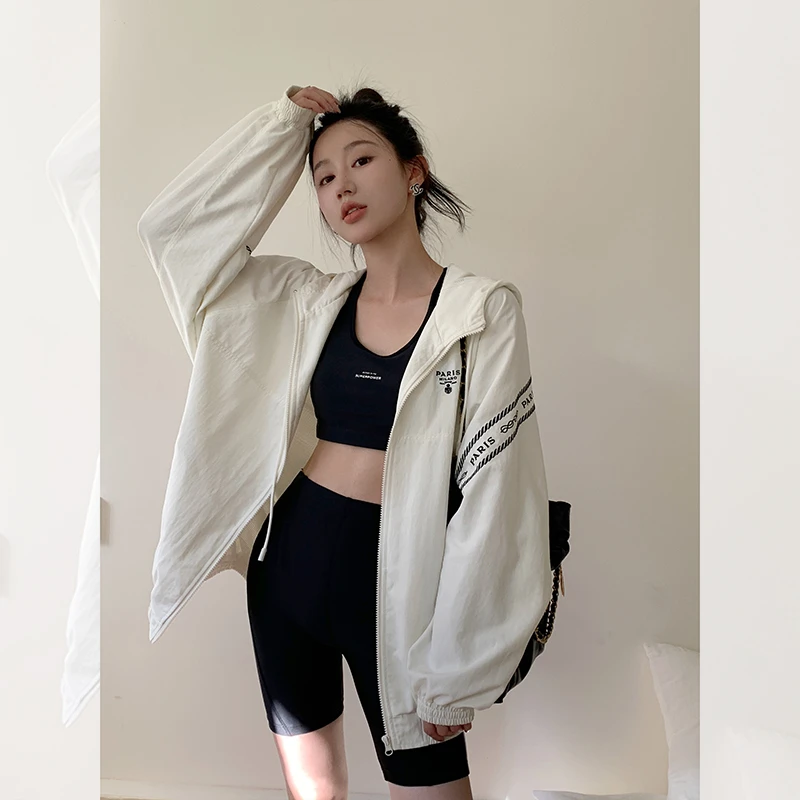 pr*a私服外套女春秋新款休闲宽松外套 QW232013