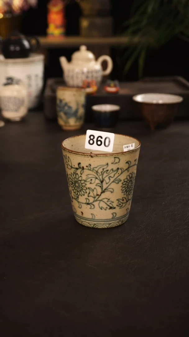 【闪购商品】陶瓷壶缠枝菊冰桶杯