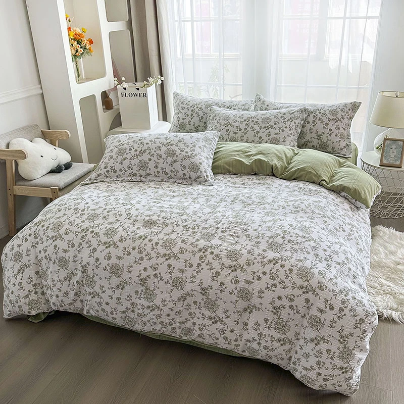【升级款】四季款 法式床品套件A类柔软有氧提花云纱绵棉四件套