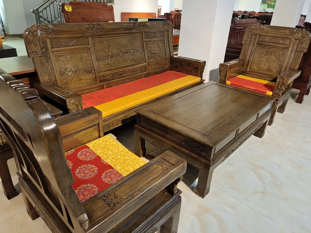 《国宝》鸡翅木沙发五件套113