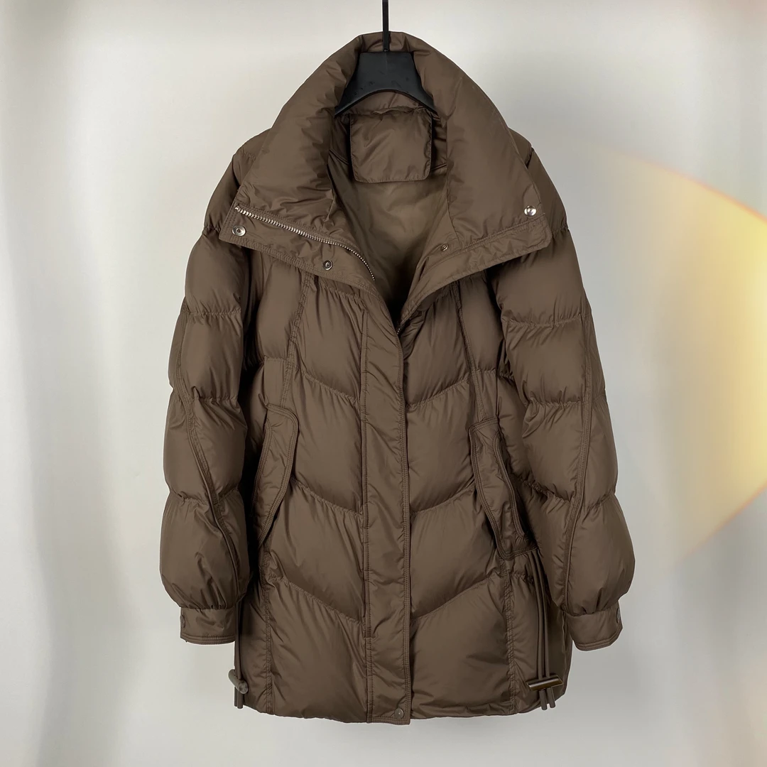 娜三月【白鸭绒】经典气质中长款精致白鸭绒32DY658防寒羽绒服XYL