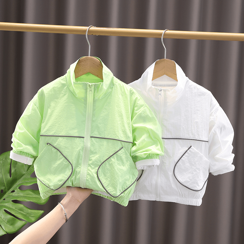 儿童防晒衣男童防晒服轻薄透气宝宝皮肤衣2024新款女童空调衫外套