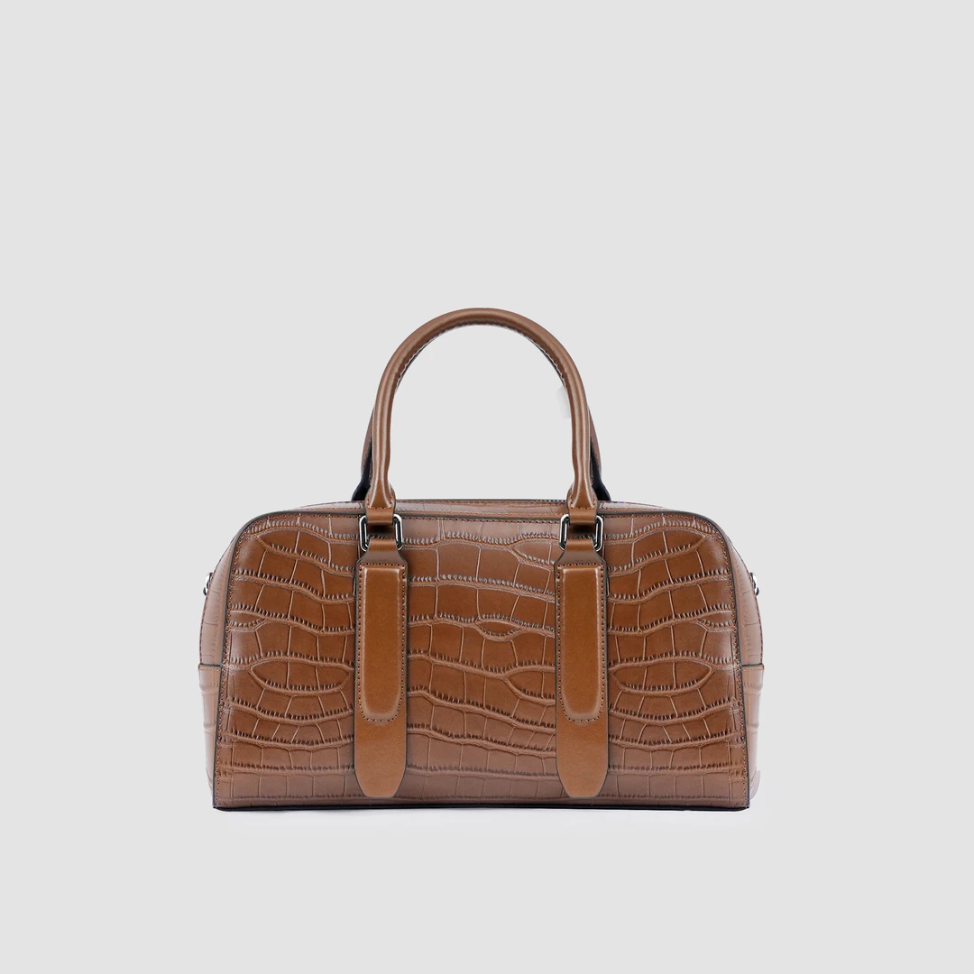 时尚手提7037-1棕色轻奢斜挎女包