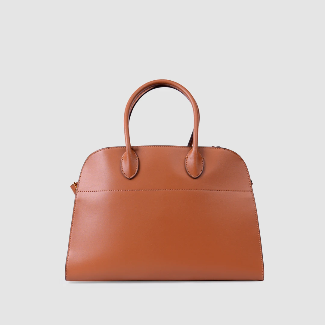 时尚轻奢9039棕色牛皮包包百搭手提女包斜挎女包