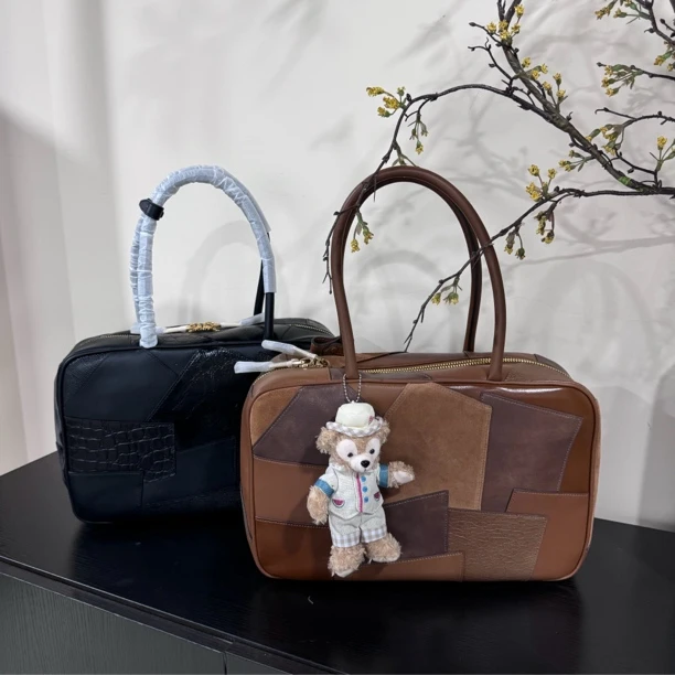 公文包 补丁包 乞丐包 2024新款气质手提包复古小众女士单肩轻奢