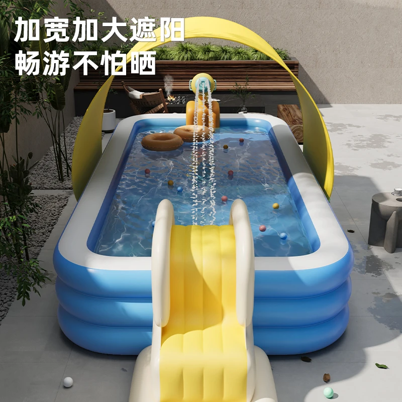 【常规蓝白】游泳池家用超级大号家用儿童充气泳池成人泳池戏水池