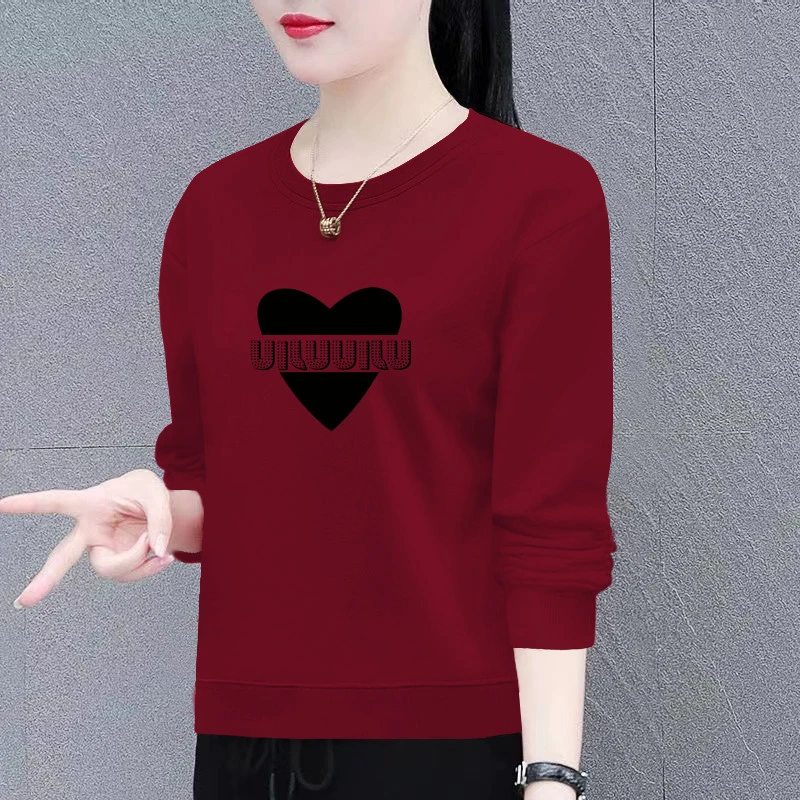 时尚长袖卫衣女春秋季韩版新款宽松遮肚显瘦洋气百搭圆领上衣外套