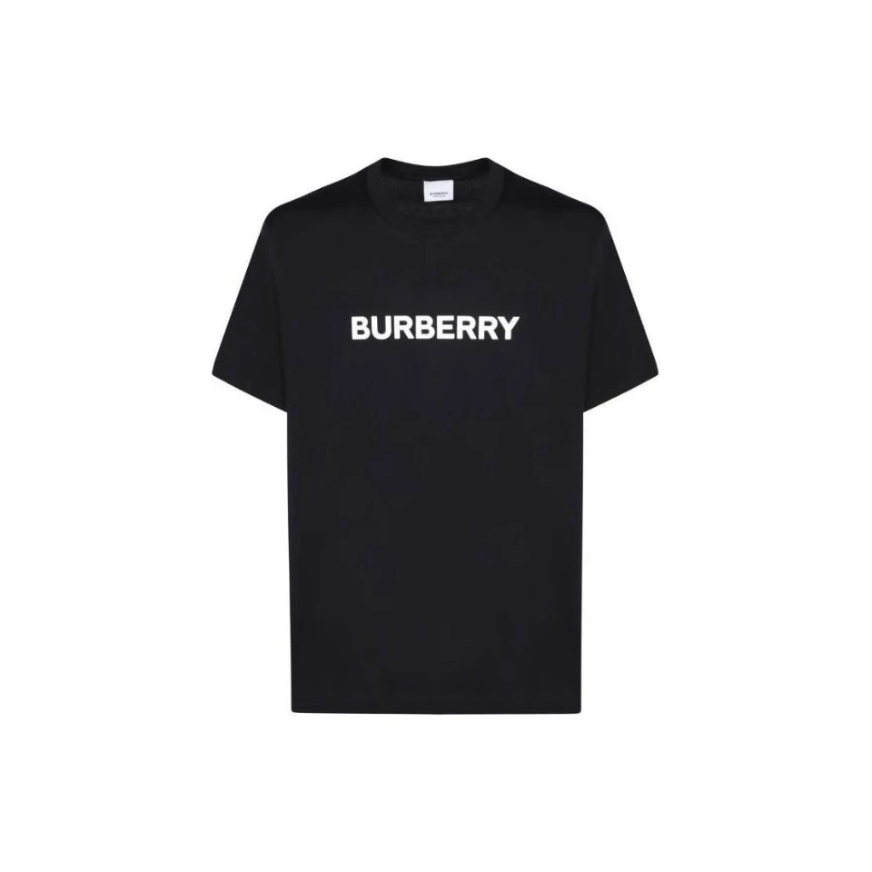 全新未使用 BURBERRY/博柏利 字母印花圆领夏季纯棉短袖男款休闲