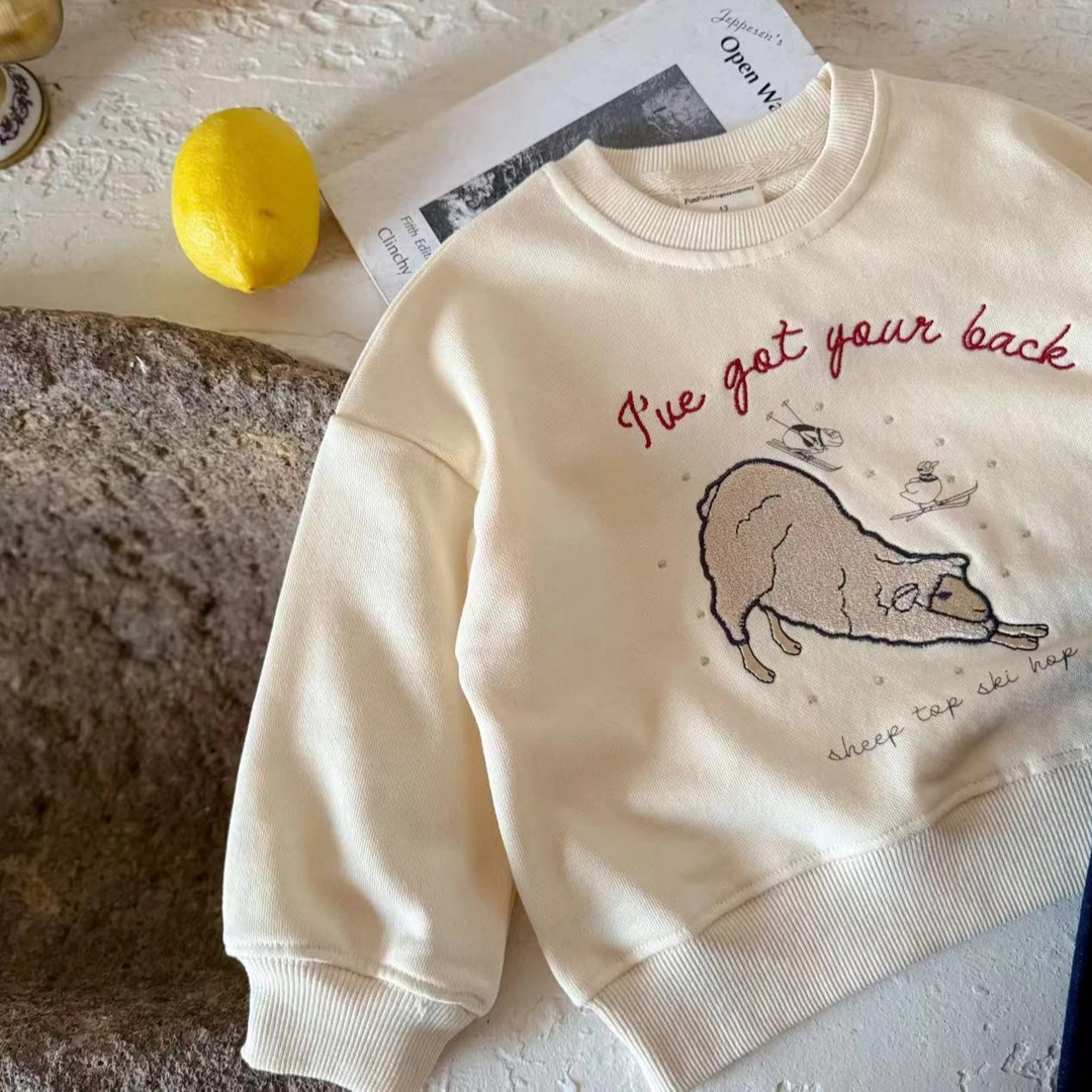 百搭加厚卡通卫衣女童秋冬洋气套头衫儿童上衣 1755 h029