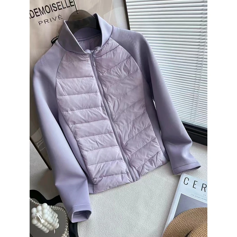 【井施】8001 气质拼接修身 鹅绒服