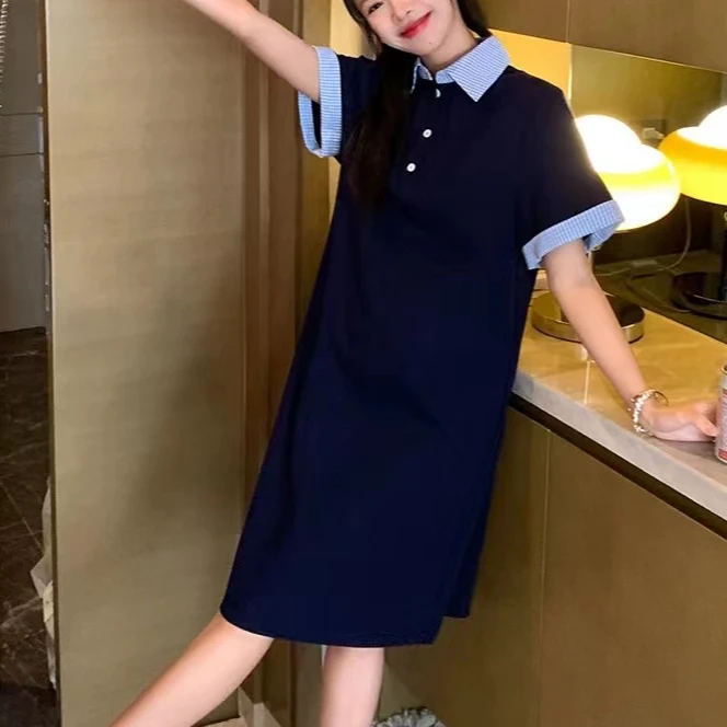 【井施】Z  406  1103 时尚气质翻领连衣裙