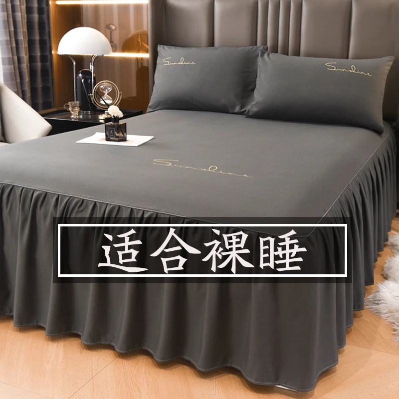 床罩床裙单件裙式防滑固定床笠防尘1.5m纯色席梦思保护套1.8×2.2