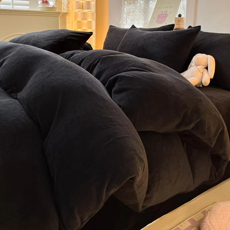 冬季加绒被套被芯一体可拆洗加厚被子全套一整套单双人冬被七件套