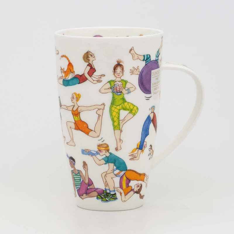 英国原产丹侬Dunoon骨瓷水杯马克杯茶杯 Henley型 趣味瑜伽