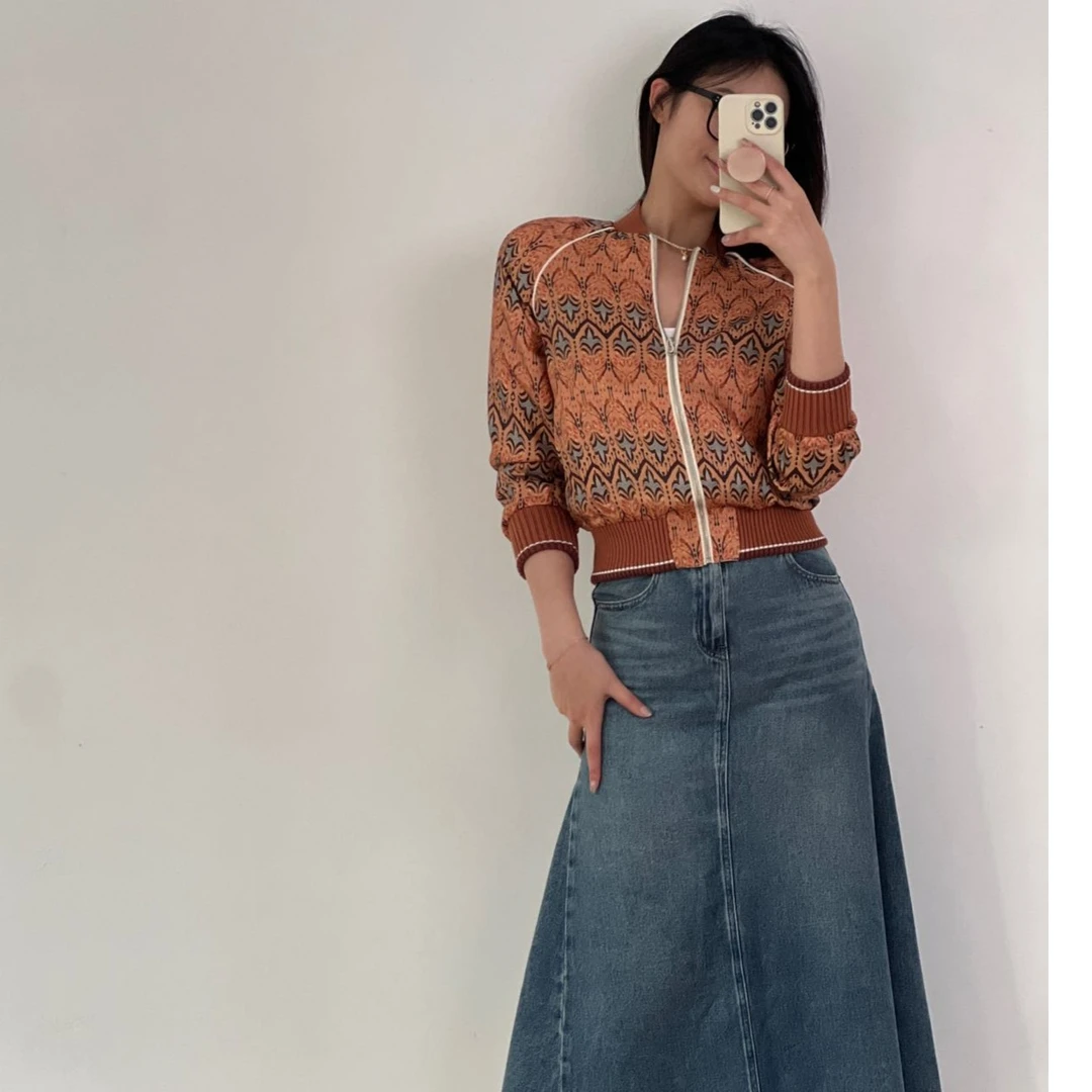 重磅真丝双面穿印花夹克潮酷