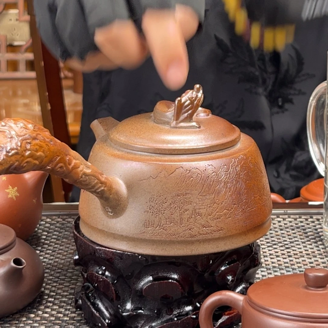 紫砂茶壶紫砂壶测宇唐把