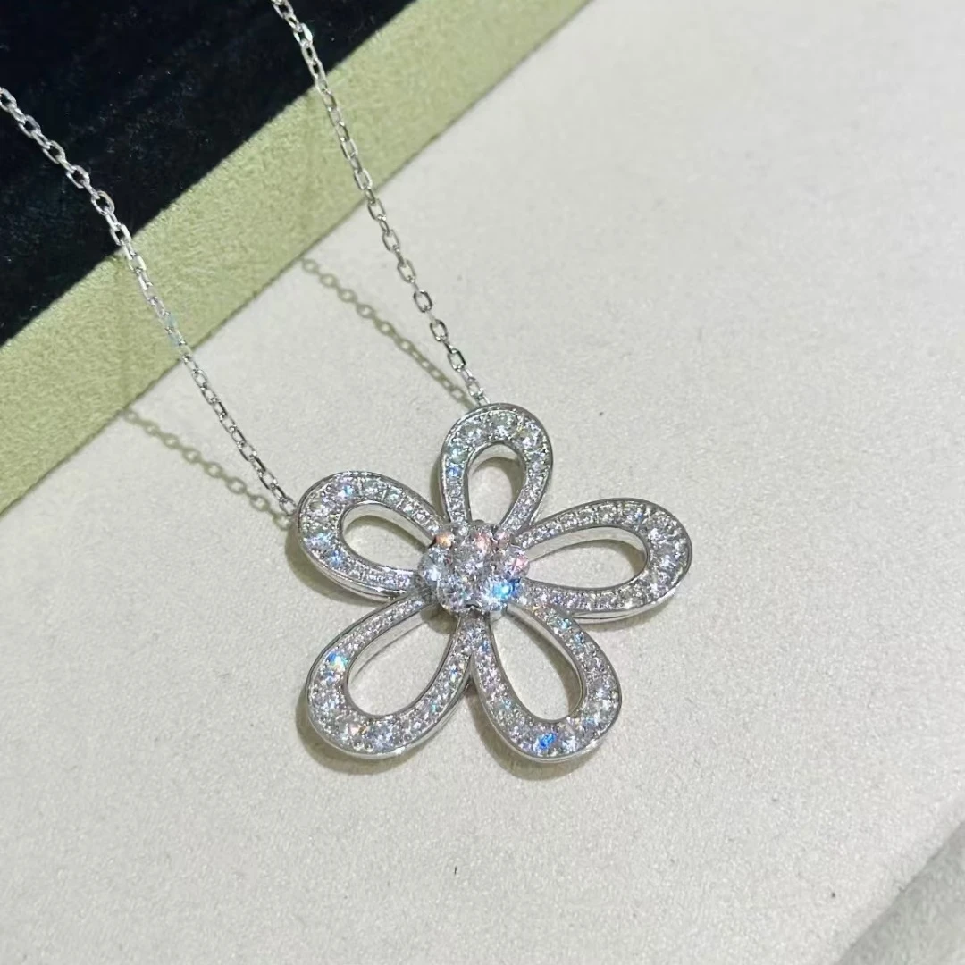 铜合金项链 （宠粉专享）高版本精工满镶太阳花项链0850.