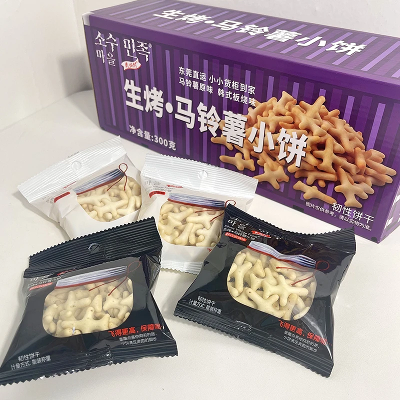 名族村生烤马铃薯小饼飞机造型饼干糕点零食宿舍代餐薄脆磨牙饼干
