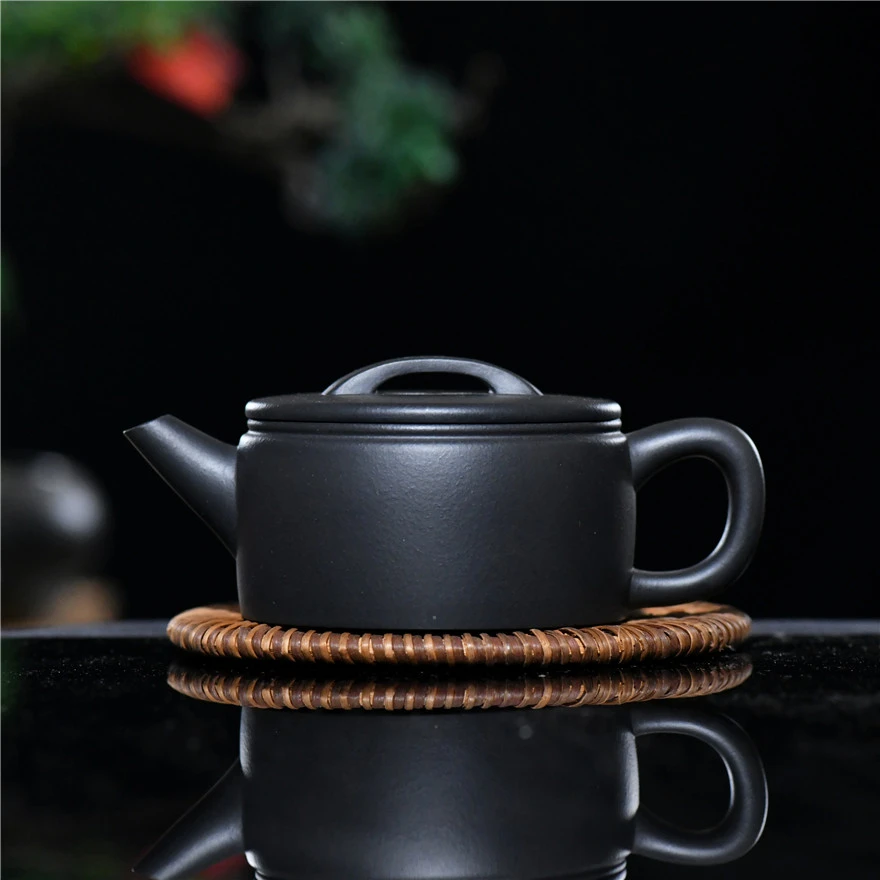 约210CC 汉瓦（捂灰） 原矿紫泥 宜兴手工紫砂壶 大口实用茶具家用