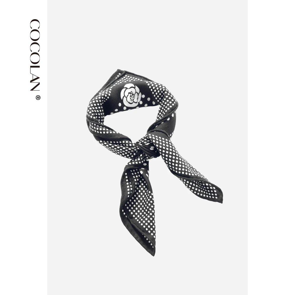 COCOLAN【山茶花】真丝羊毛波点丝巾CL6SJ0033