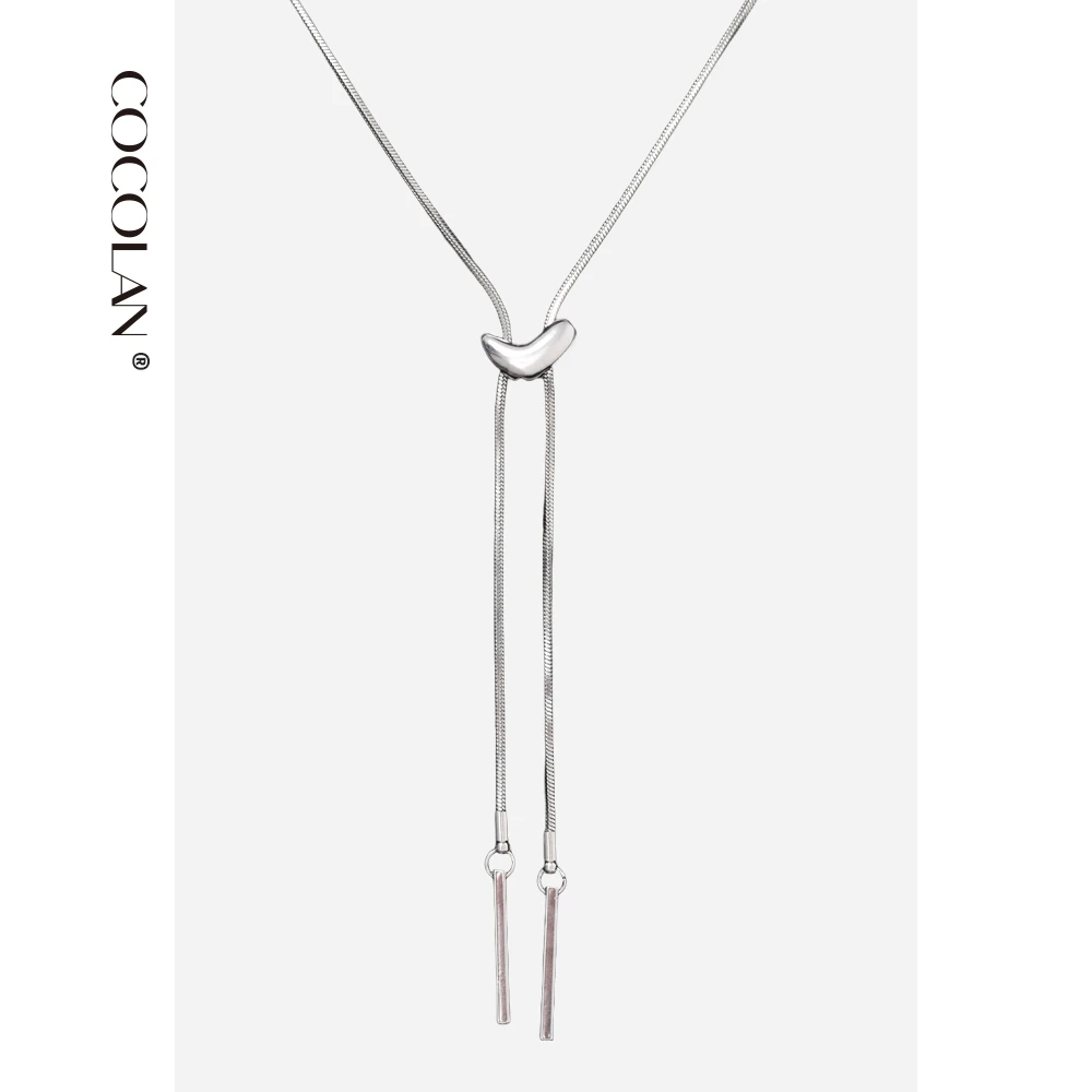 合金项链 简约长款时尚百搭气质轻奢银色女士个性长项链CL6XL598