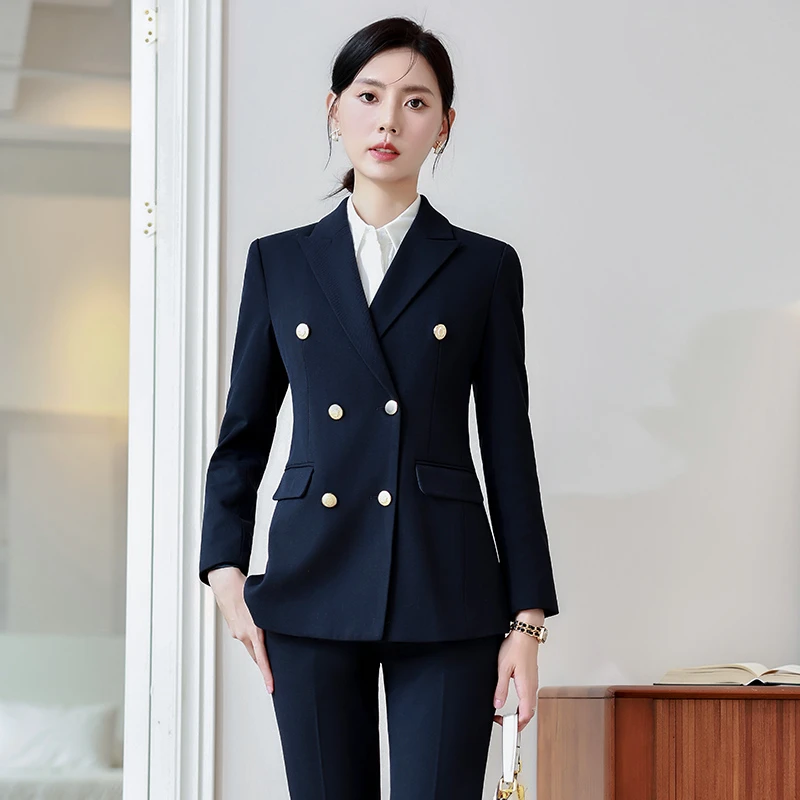 高级感西装外套女春秋面试工作职业装工作服酒店经理正装西服套装