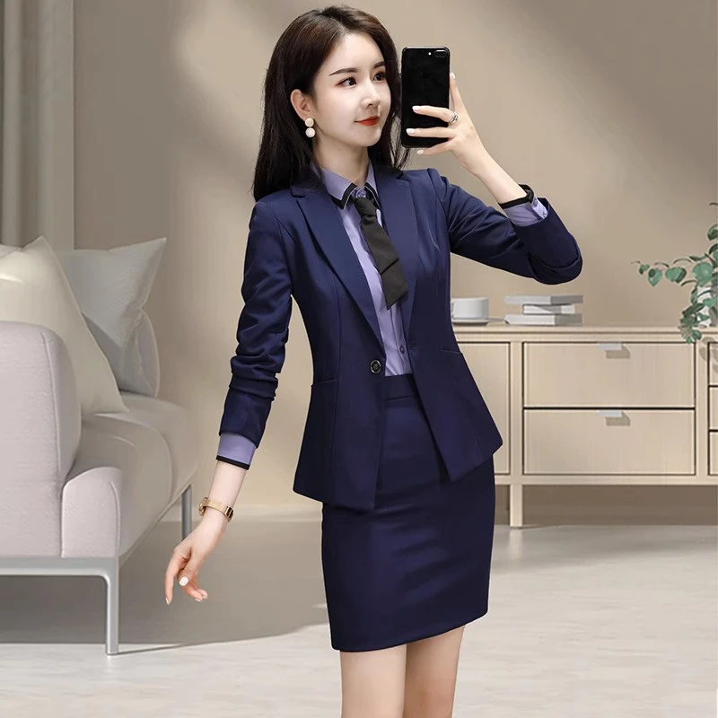 高端女秋冬职业西服套装时尚前台商务经理春秋气质女神工作服正装