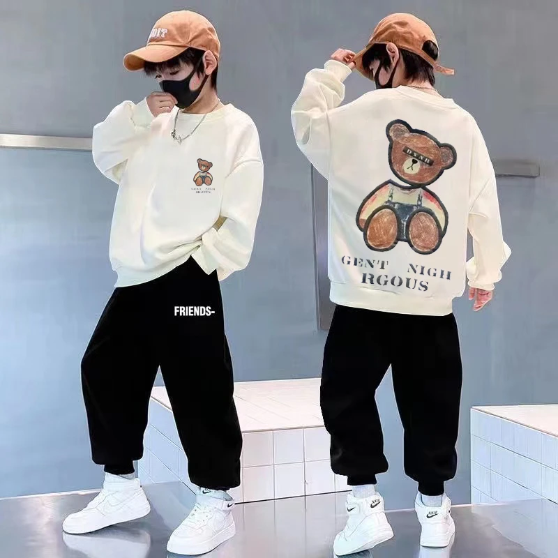儿童保暖卫衣童装春款男童休闲秋款洋气时尚春季中大童印花秋季