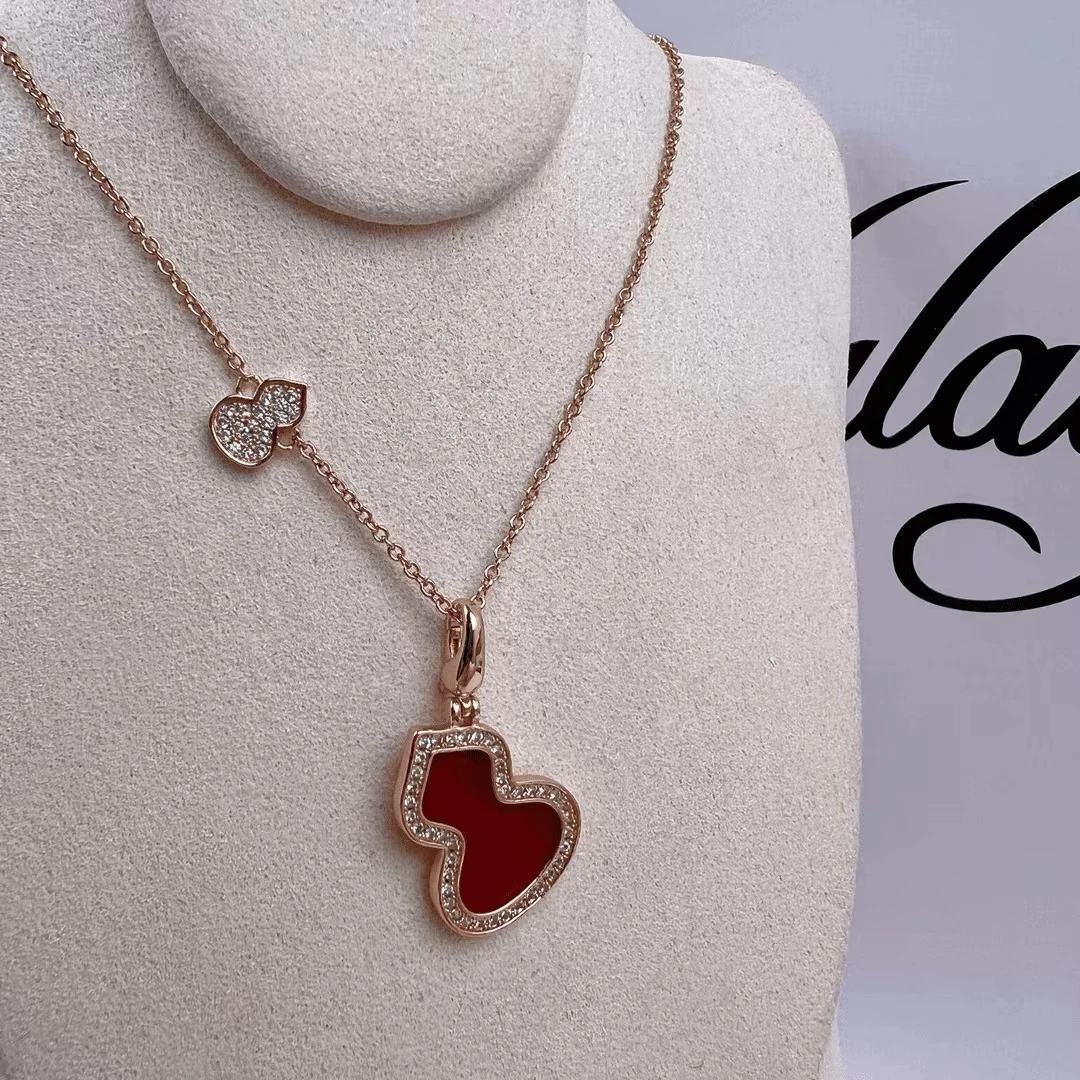 合金项链 【荣姐优选】优雅玫瑰色葫芦项链